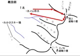 氷ノ山 命水 → 仙谷 山スキー 命水概念図