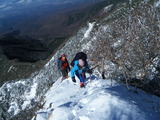 八ヶ岳 阿弥陀岳 中央稜 冬期登山 DSCF1472