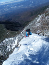 八ヶ岳 阿弥陀岳 中央稜 冬期登山 DSCF1470