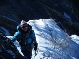 八ヶ岳 阿弥陀岳 中央稜 冬期登山 DSCF1483