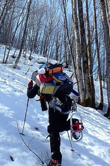 西穂高岳 西尾根 積雪期 冬季 バリエーションルート 登山 P3300497コピー