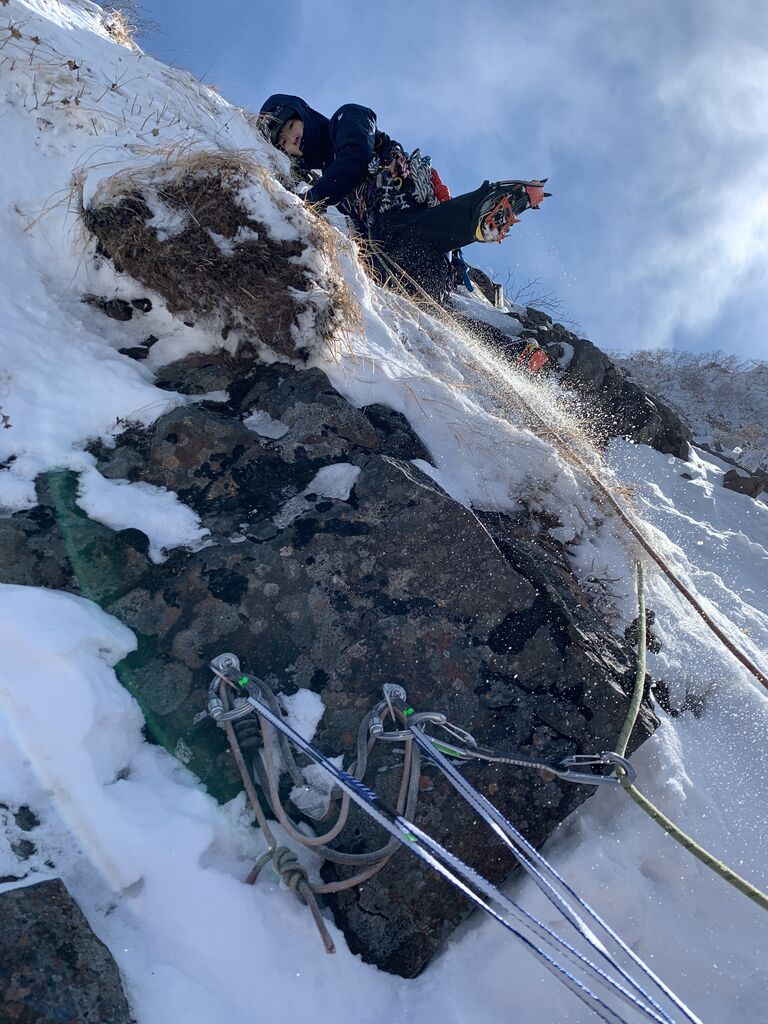 八ヶ岳連峰 横岳西壁 石尊稜 厳冬期アルパインクライミング IMG_2289