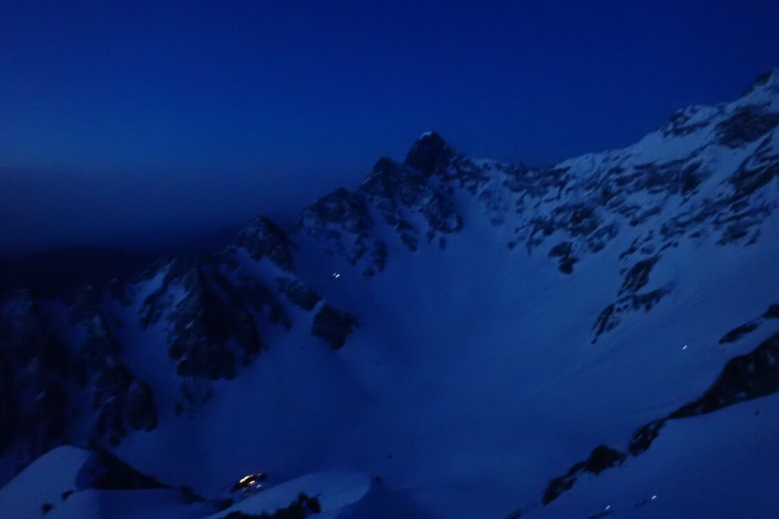 穂高岳 バックカントリー、山スキー、残雪期アルパインクライミング IMG_4641