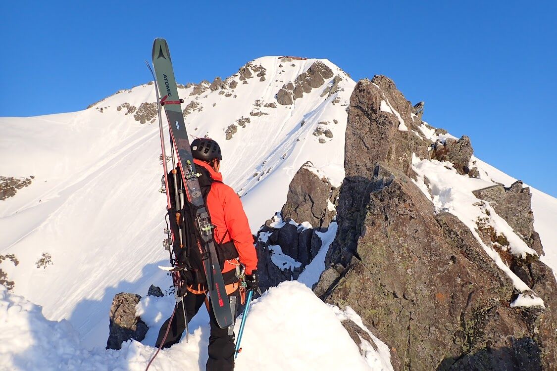 穂高岳 バックカントリー、山スキー、残雪期アルパインクライミング IMG_4647