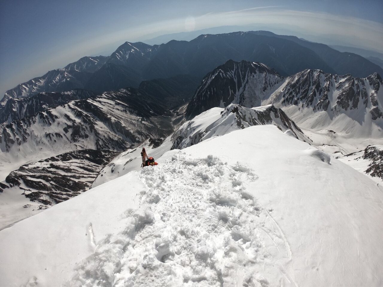穂高岳 バックカントリー、山スキー、残雪期アルパインクライミング IMG_4676