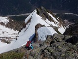 明神岳 東稜 残雪期アルパインクライミング DSCN1750