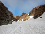 明神岳 東稜 残雪期アルパインクライミング DSCN1771