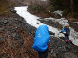 明神岳 東稜 残雪期アルパインクライミング DSCN1633