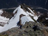 明神岳 東稜 残雪期アルパインクライミング DSCN1739