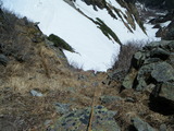 明神岳 東稜 残雪期アルパインクライミング DSCF1129