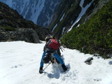 明神岳 東稜 残雪期アルパインクライミング DSCF1137