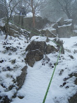 比良 堂満ルンゼ中央稜 厳冬期アルパインクライミング DSCF1309