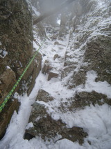 比良 堂満ルンゼ中央稜 厳冬期アルパインクライミング DSCF1305