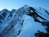 西穂高岳 北西尾根 残雪期アルパインクライミング DSCN4140